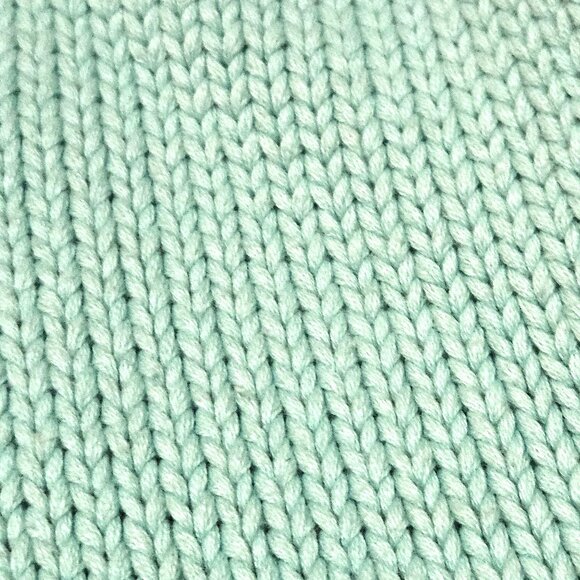 Knit Turquoise Shawl Wrap With Coconut Shell Buttons - Picture 7 of 9